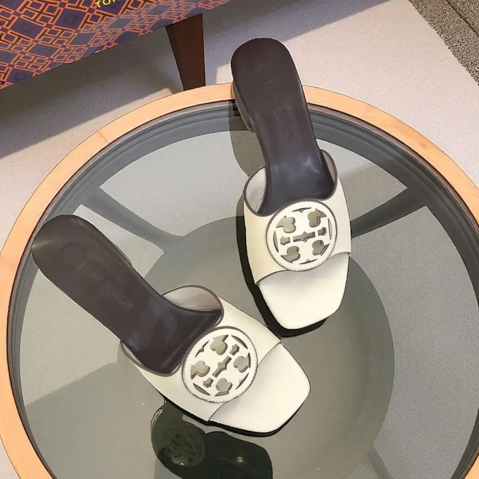 Tory Burch Bombe Miller Cream Sandal (40)